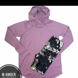 BNWT Lularoe Medium Amber Hoodie OS Floral Leggings